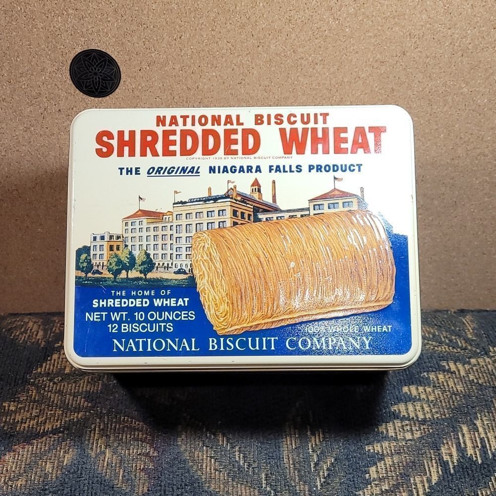 Vintage 1989 Nabisco Shredded Wheat Tin